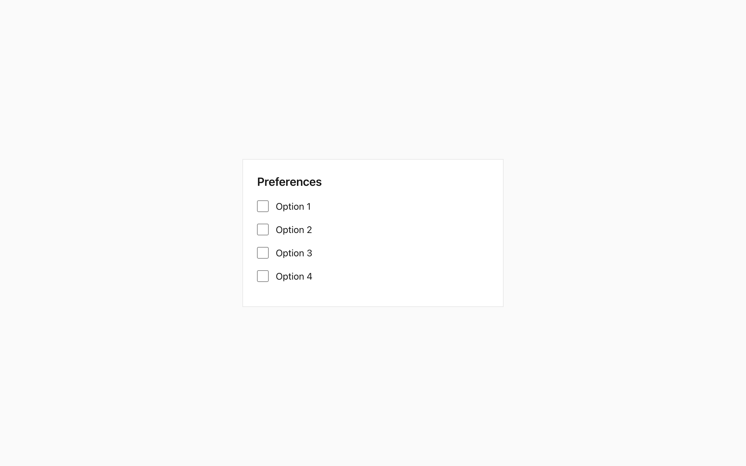 Wireframe example for Checkbox