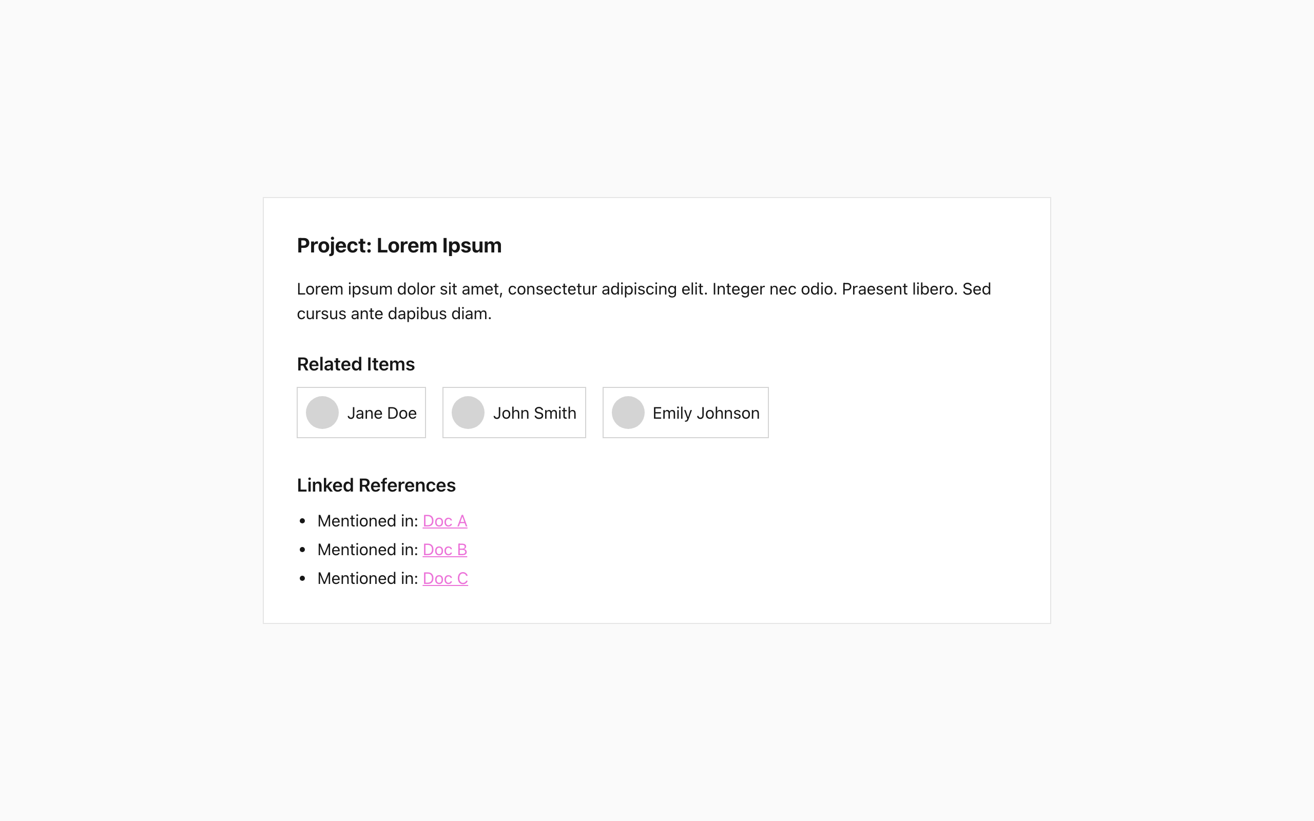 Wireframe example for Connecting & Linking