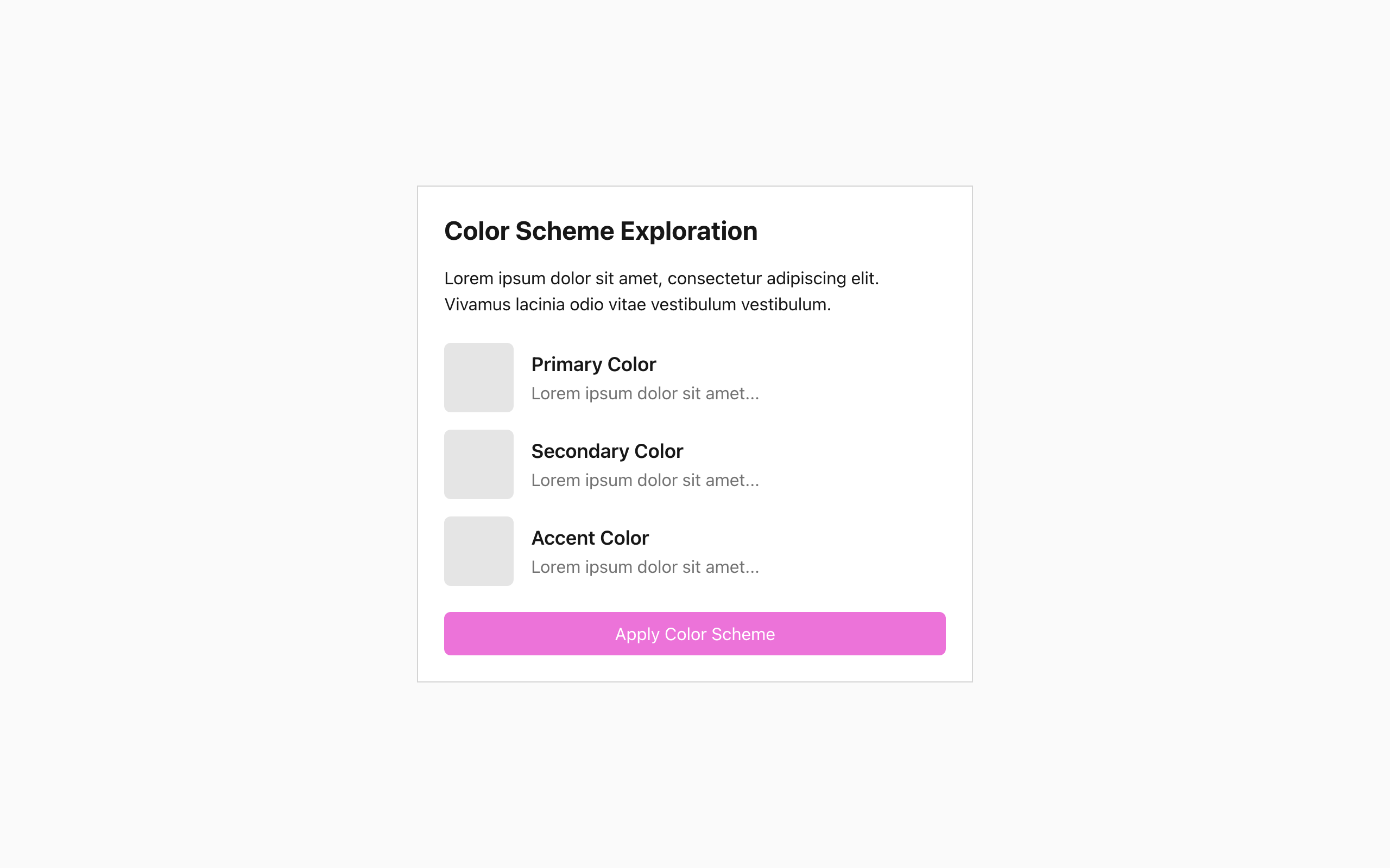 Wireframe example for Color