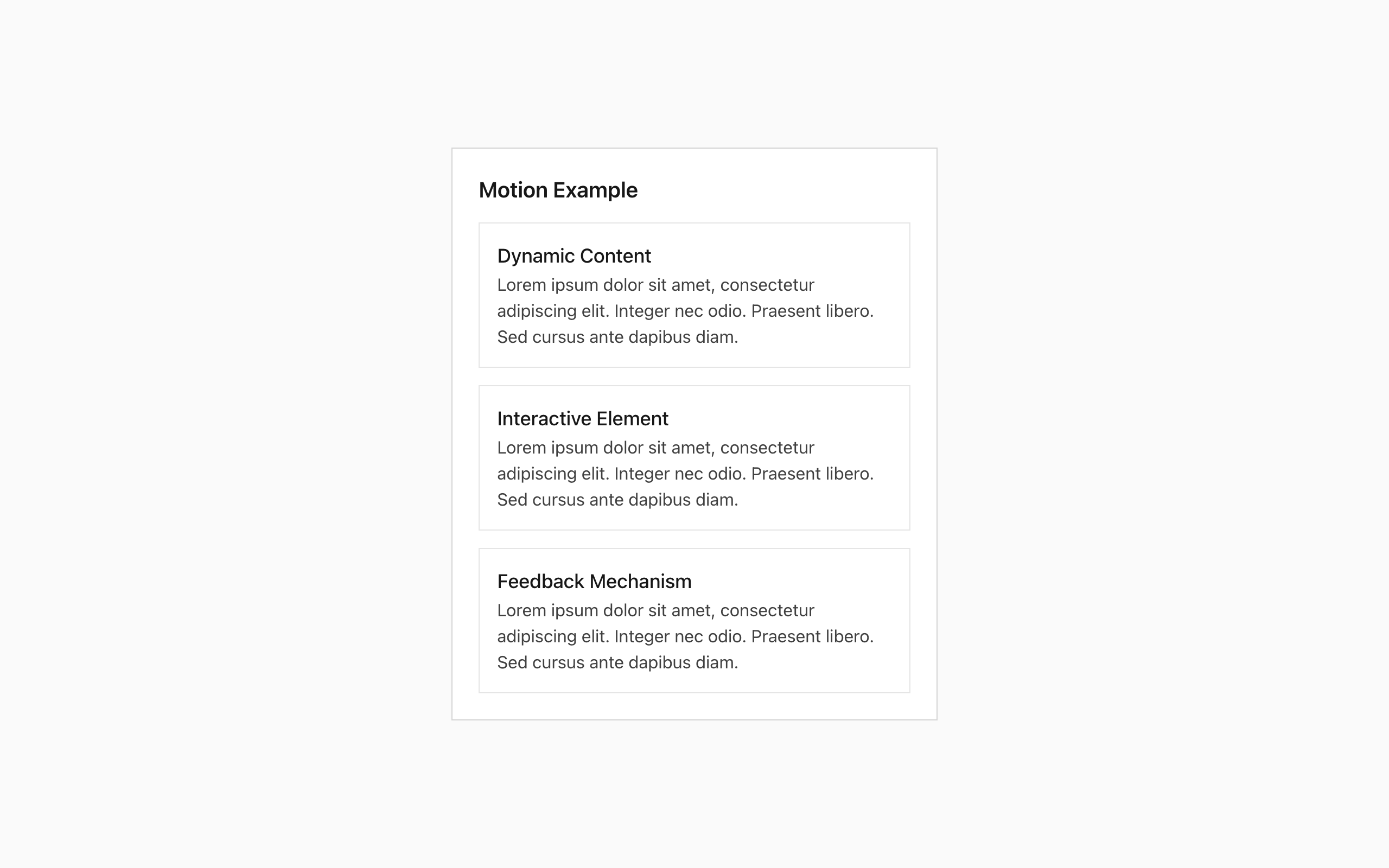 Wireframe example for Motion