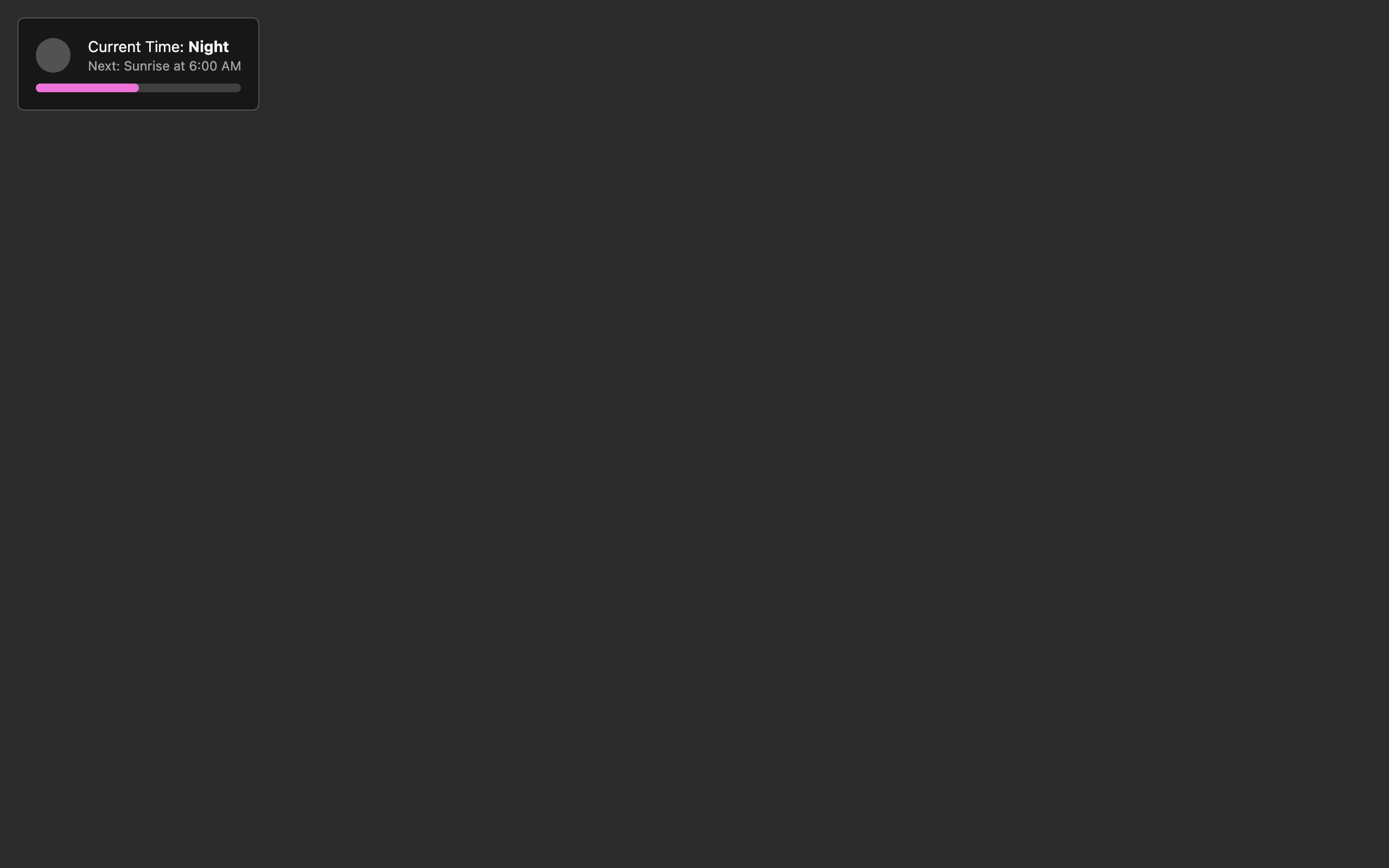 Wireframe example for Day/Night Cycle Widget