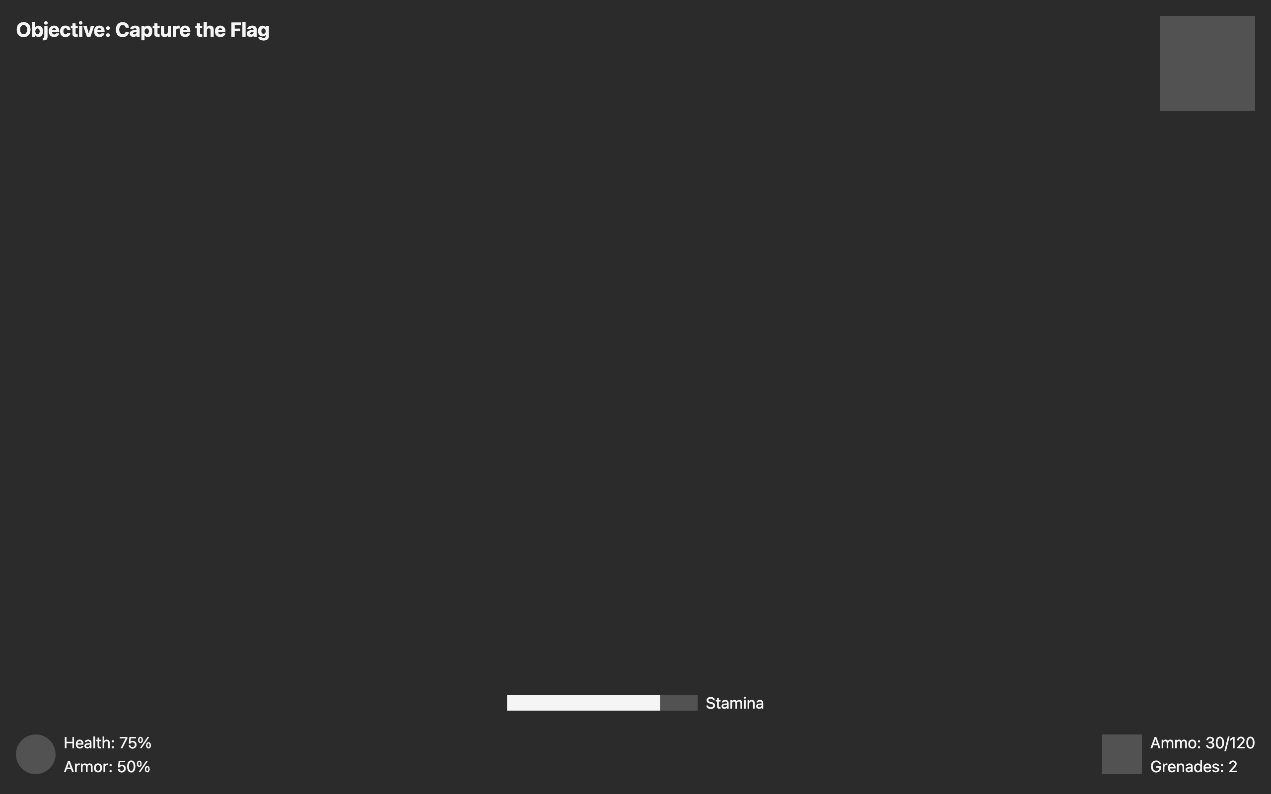 Wireframe example for Stamina & Energy Meter