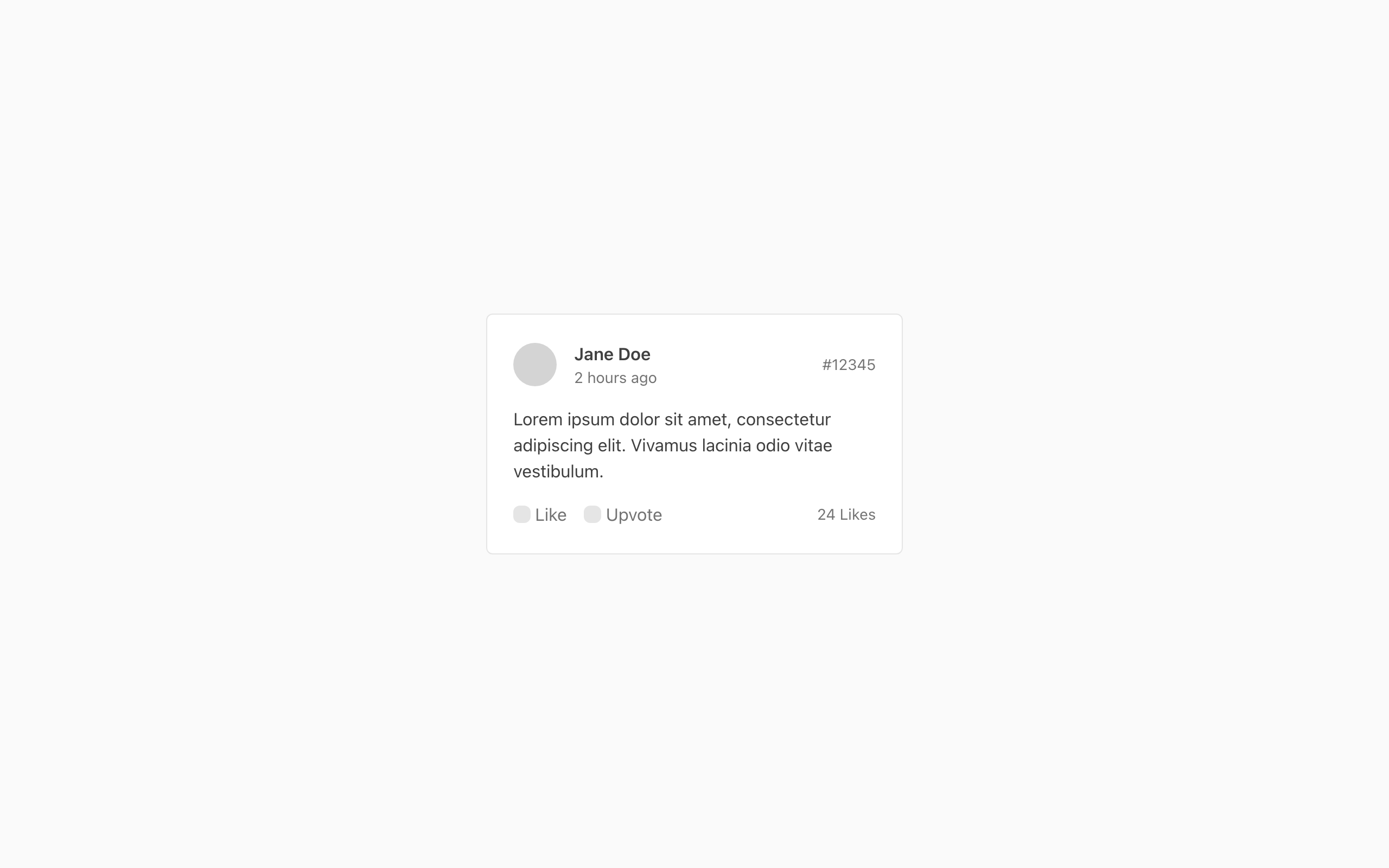 Wireframe example for Like & Upvote