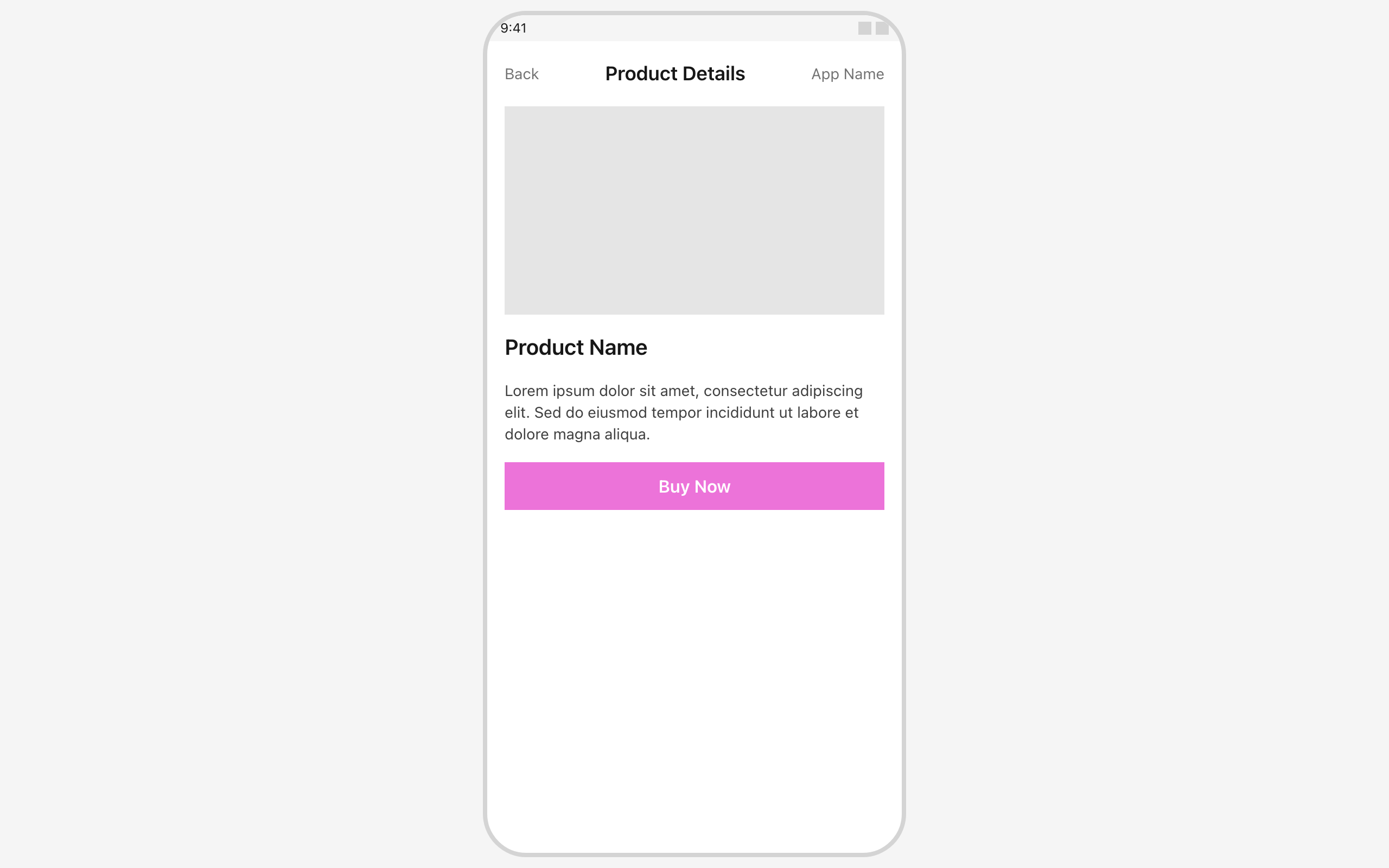 Wireframe example for Deep Link Landing Page