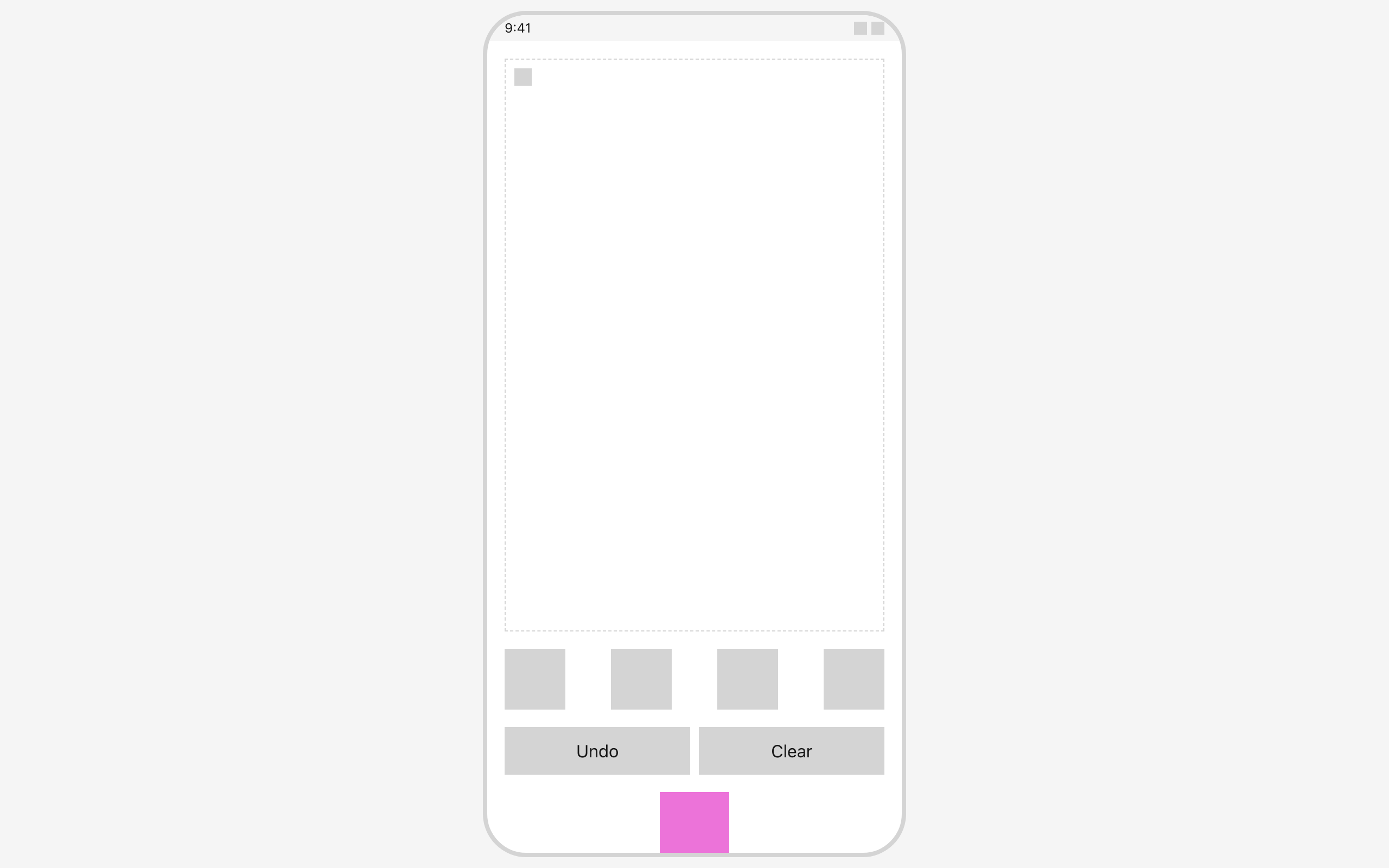 Wireframe example for Doodle with Finger
