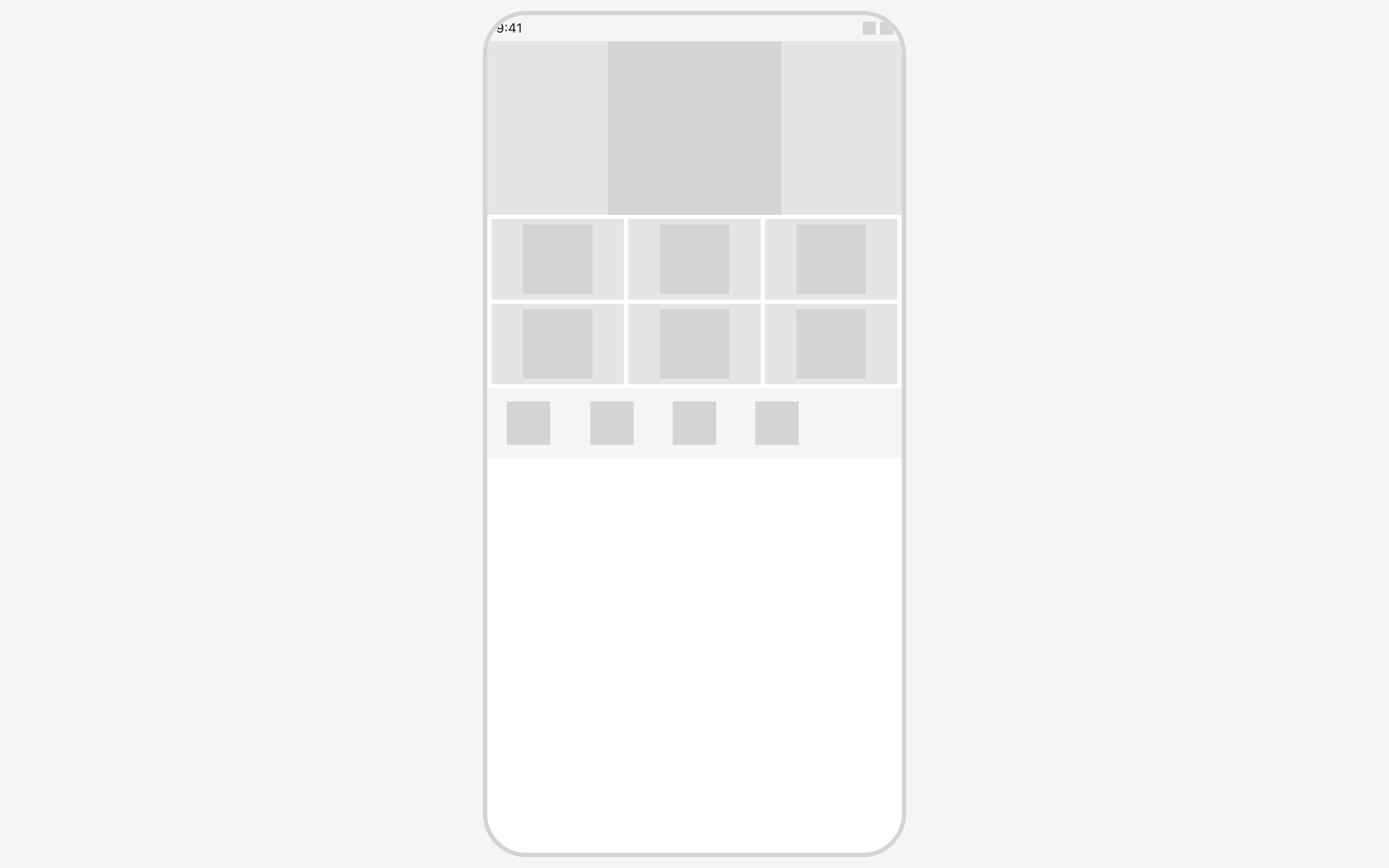 Wireframe example for Group Video Call Screen