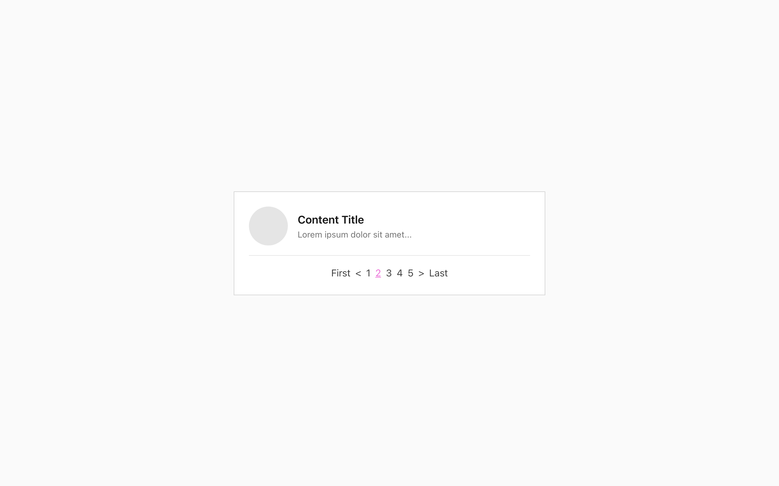 Wireframe example for Pagination
