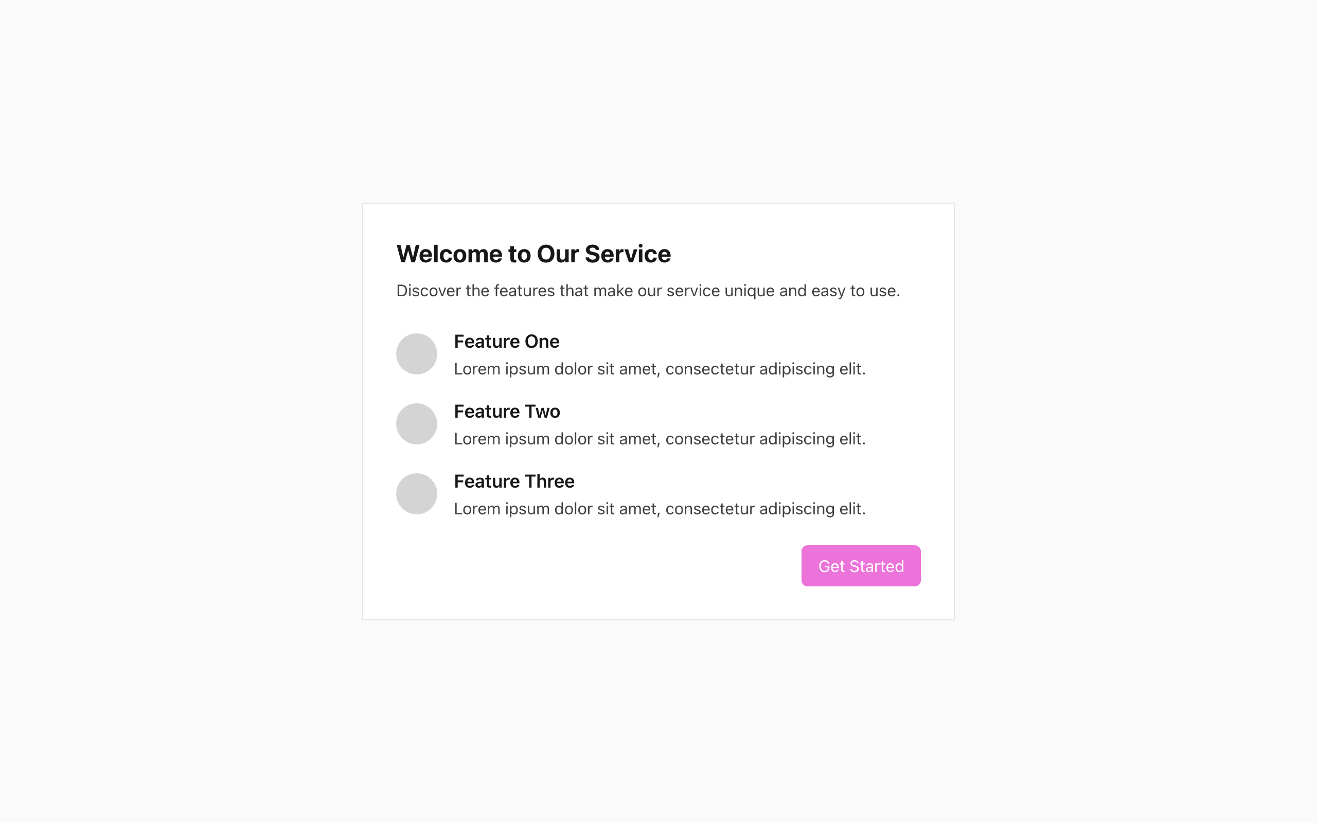 Wireframe example for Onboarding