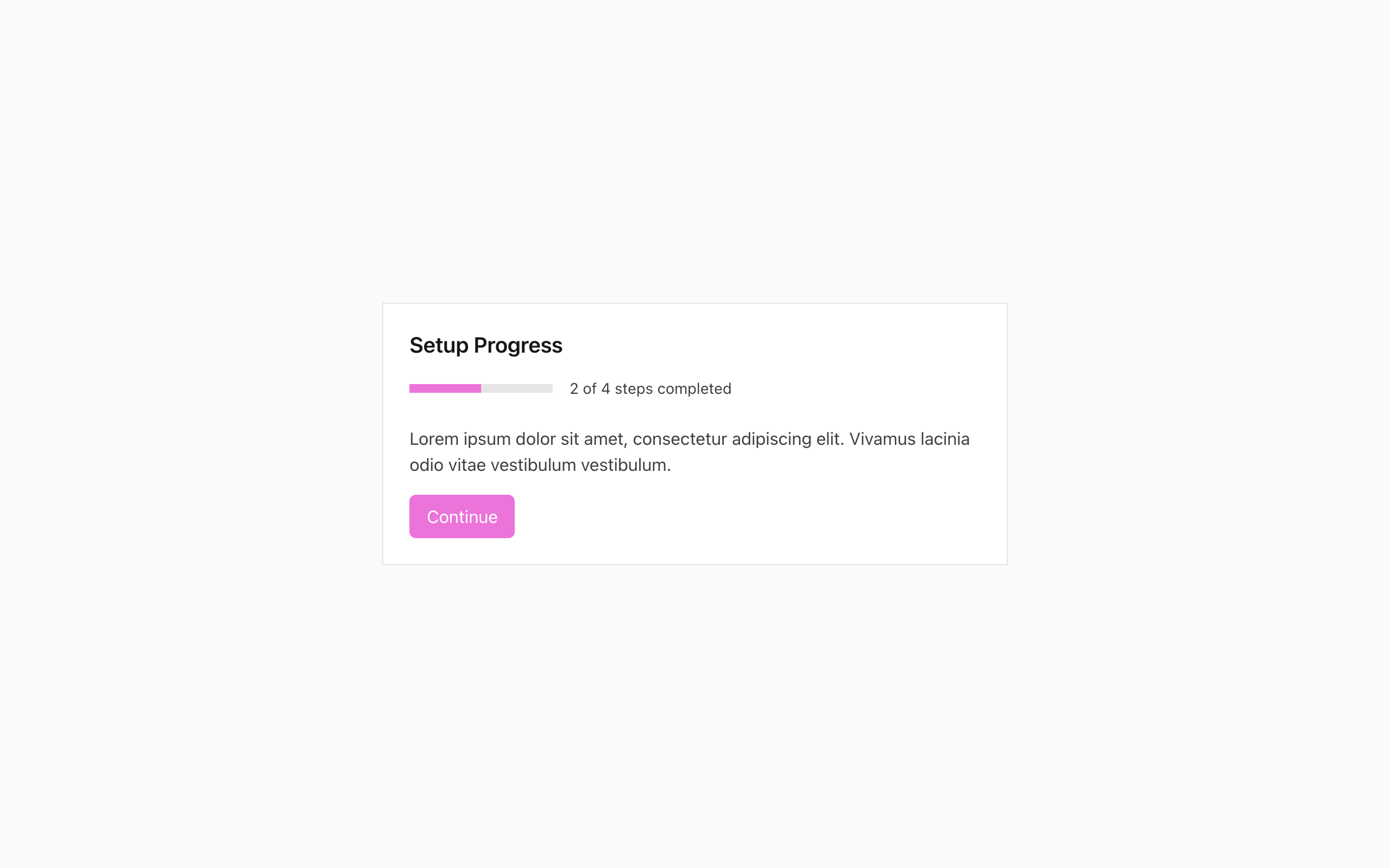 Wireframe example for Progress Indicator