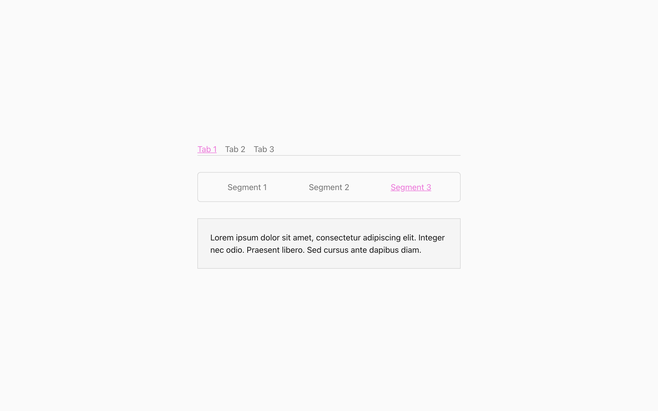 Wireframe example for Tab & Segmented Control